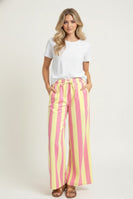 LovLov Stripe Daydream In The Pants in Pink/Lemon