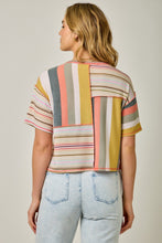 Load image into Gallery viewer, Mystree Mixed Stripe Top in Pink/Yellow
