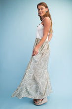 Load image into Gallery viewer, GiGio Marbled Print Mixed Fabric Overall Dress in Green Combo
