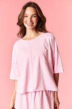 Load image into Gallery viewer, Peach Love Garment Dyed Slub Jersey Crop Top And Skort Set Pink
