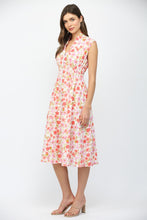 Load image into Gallery viewer, FATE Front Zip Floral Print Midi Dress in Cream Multi
