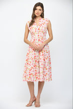 Load image into Gallery viewer, FATE Front Zip Floral Print Midi Dress in Cream Multi
