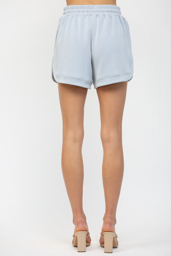 FATE Modal Blend Shorts in Dusty Blue