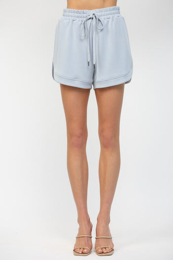 FATE Modal Blend Shorts in Dusty Blue