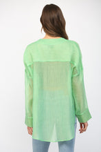 Load image into Gallery viewer, Fate Crinkled Button Up Top in Mint

