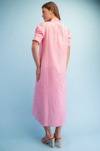Load image into Gallery viewer, GiGio Bright Printed Button Down Midi Dress in Blush Mix
