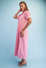 Load image into Gallery viewer, GiGio Bright Printed Button Down Midi Dress in Blush Mix
