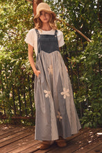Load image into Gallery viewer, Oddi Mixed Stripe Patchwork Overall Dress in Washed Denim
