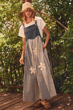 Load image into Gallery viewer, Oddi Mixed Stripe Patchwork Overall Dress in Washed Denim
