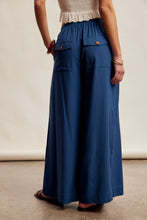 Load image into Gallery viewer, Listicle Wide Leg Pleated Pants in Denim Blue
