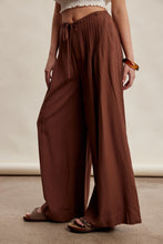 Load image into Gallery viewer, Listicle Wide Leg Pleated Pants in Brown
