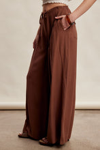 Load image into Gallery viewer, Listicle Wide Leg Pleated Pants in Brown
