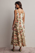 Load image into Gallery viewer, Forte Floral Panel Midi Dress in Ecru

