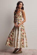 Load image into Gallery viewer, Forte Floral Panel Midi Dress in Ecru
