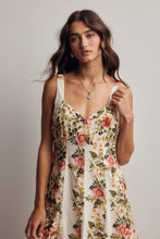 Load image into Gallery viewer, Forte Floral Panel Midi Dress in Ecru

