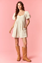 Load image into Gallery viewer, Peach Love Brushed Twill Romper with Contrasting Stitching in Ecru
