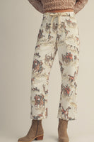 LovLov Frontier Reverie Equestrian Narrative Pants in Multi
