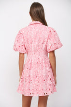 Load image into Gallery viewer, FATE Floral Lace Cutout Mini Dress in Pink
