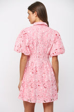Load image into Gallery viewer, FATE Floral Lace Cutout Mini Dress in Pink
