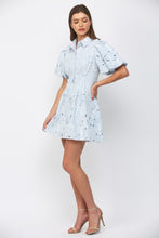 Load image into Gallery viewer, FATE Floral Lace Cutout Mini Dress in Baby Blue
