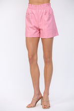 Load image into Gallery viewer, FATE Elastic Waist Faux Leather Short in Pink
