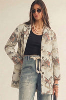 LovLov Modern Edge Reverie Equestrian Inspired Utility Coat Jacket in Multi