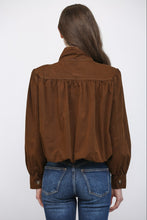 Load image into Gallery viewer, FATE Solid Color Bomber Jacket in Dark Brown

