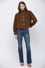 Load image into Gallery viewer, FATE Solid Color Bomber Jacket in Dark Brown
