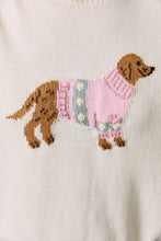 Load image into Gallery viewer, Le Lis Dog in a Sweater Graphic Knit Sweater in Ivory
