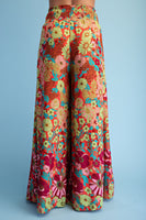 GiGio Retro Floral Flare Wide Leg in Multi
