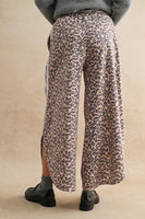 LovLov Leopard Print and Lace Detailed Tulip Pants in Leopard