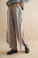 LovLov Leopard Print and Lace Detailed Tulip Pants in Leopard