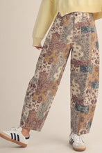 Load image into Gallery viewer, LovLov Vintage Tapestry Patchwork Print Barrel Pants in Multi
