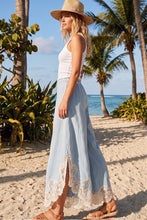 Load image into Gallery viewer, LovLov Lace Lace Tulip Washed Denim Relaxed Fit Jeans in Light Denim
