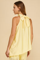 if She Loves Avira Knit Shiny Blouse in Buttered Yellow