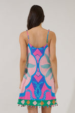Load image into Gallery viewer, Sugarlips Aurey Beaded Sleeveless Mini Dress Tropical in Pink-Green
