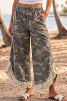 LovLov Lace Tulip Washed Camo Relaxed Fit Pants in Camo
