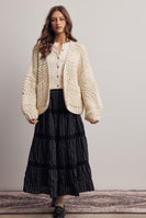 Forte Chunky Knit Cardigan in Ivory