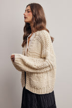 Load image into Gallery viewer, Forte Chunky Knit Cardigan in Ivory
