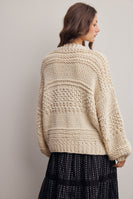Forte Chunky Knit Cardigan in Ivory