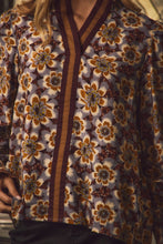 Load image into Gallery viewer, Oddi Floral Print Blouse in Burgundy
