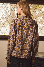 Load image into Gallery viewer, Oddi Floral Print Blouse in Burgundy
