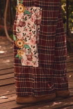 Load image into Gallery viewer, Oddi Plaid Patchwork Wide Leg Pants in Red Plaid
