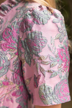 Load image into Gallery viewer, VOY Floral Jacquard Ruffle Mini Dress in Mauve
