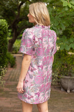 Load image into Gallery viewer, VOY Floral Jacquard Ruffle Mini Dress in Mauve
