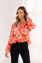 Load image into Gallery viewer, Sew in Love Floral Print Blouse With Balloon Sleeve in Red/Yellow
