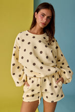 Load image into Gallery viewer, Papermoon Polka Dot Fleece Set in Yellow/Brown Dot
