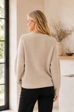 Load image into Gallery viewer, Sew in Love Leopard Bow Round Neck Long Sleeve Sweater in Oatmeal
