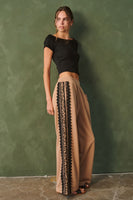 Jade by Jane Lace Side Stripe Sweatpants in Mocha
