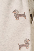 Load image into Gallery viewer, Sunday Edition High Rise Dachshund Print Sweatshorts in Melange
